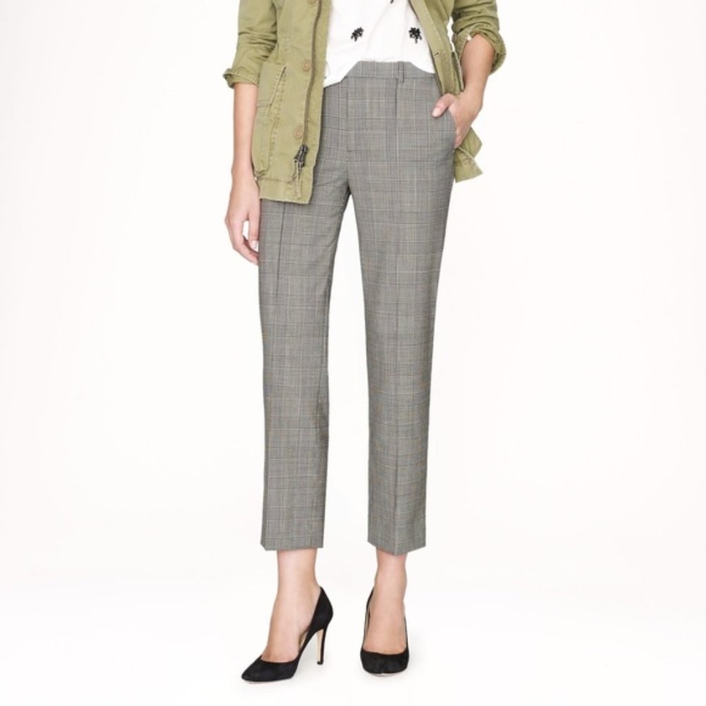 J. Crew Back and White Plaid Trousers - Size 4
